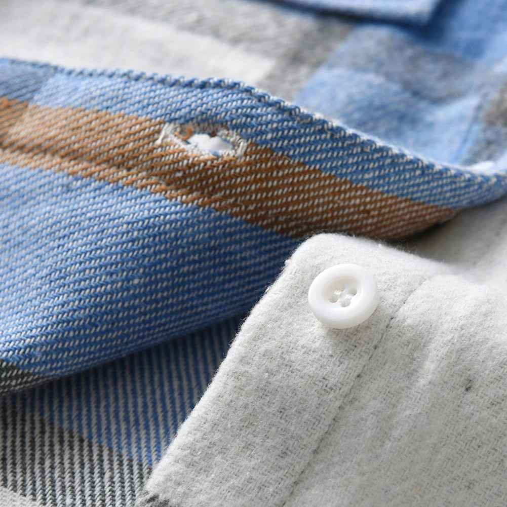 Hoodie Boys Plaid Shirt,Long Sleeve Kids Transition Jacket,Checkered Single Breasted Blouse,Spring Outerwear,Girls Lattice Tops