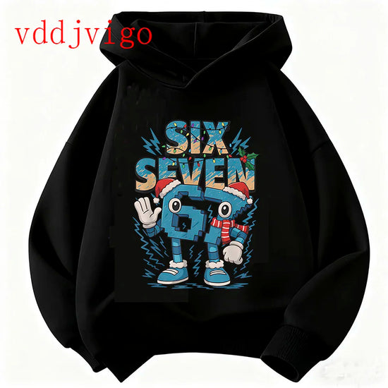 Hoodie 67 Six Seven Clothing Steal A BrainRot Cartoon Girls Boy Hooded Italian Brainrot Sweatshirt Children Korean Tops Girls